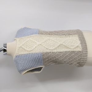 Andrew St. John hand-knit vintage color-block sleeveless pullover-sz L